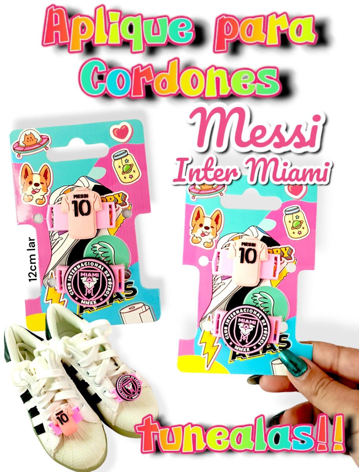 Aplique Decorativo para Cordones MESSI INTER MIAMI  (TUNEALAS)